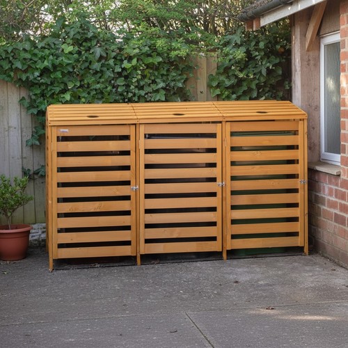 Wooden garden bin - wooden, storage