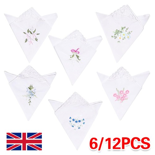 6pcs ladies handkerchiefs 100 - 6pcs, 100%