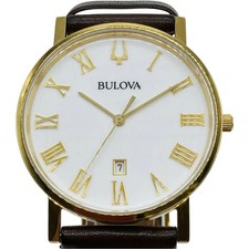 BULOVA 97B183 White Case Size 40mm Men's Used Watch #101014