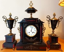 ANTIQUE FRENCH MARBLE & BRONZE