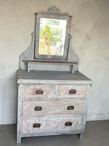 Antique pine dressing table - antique,