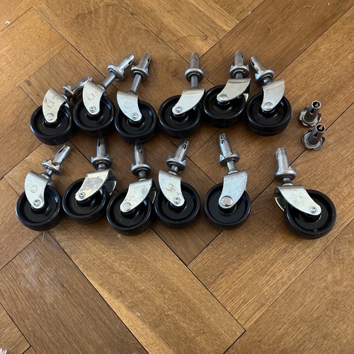 Metal wheel castors with - 12,