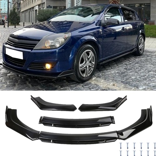 Gloss black front splitter - black,