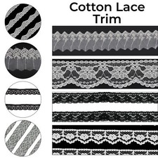 1m–25m Lace Trim Ribbon