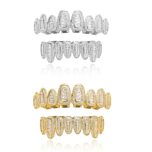 14k gold plated - gold, teeth
