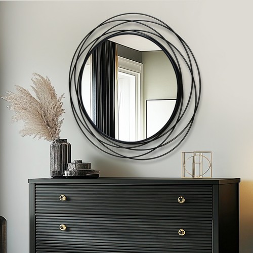 Modern 80cm round wall mirror - modern,