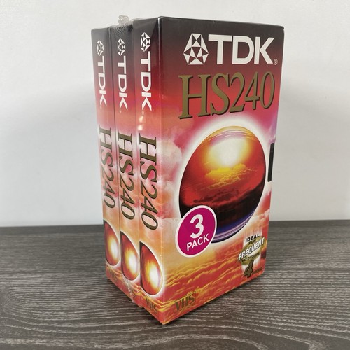 Tdk vhs hs240 pack brand - 3, new