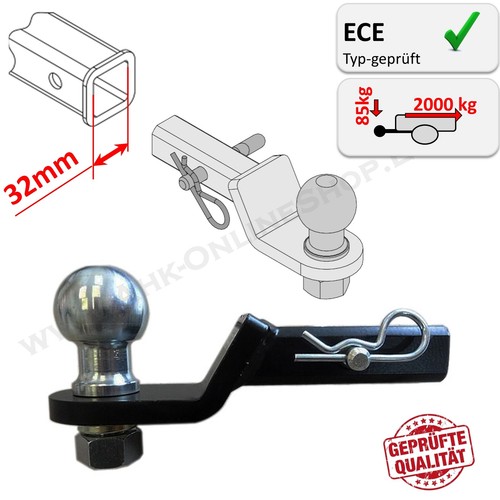 Towbar tow bar adapter 32x32mm - tow,