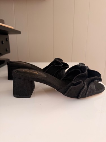 Larroude brigitte ruffle block - larroude,