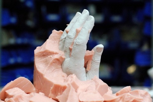 Plaster body part - , casting