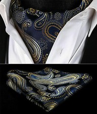 Gold Scarf Men's Cravat Ascot