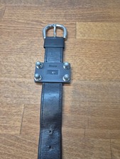 Ladies Vintage Storm Watch Black Leather Strap Bolts On Face Excellent