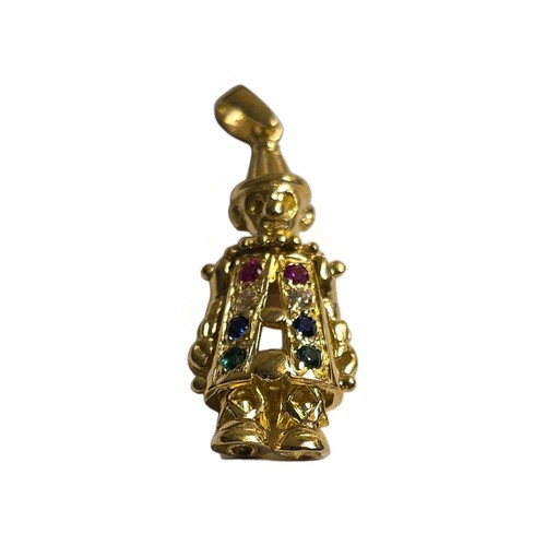 9ct yellow gold - cz, moveable