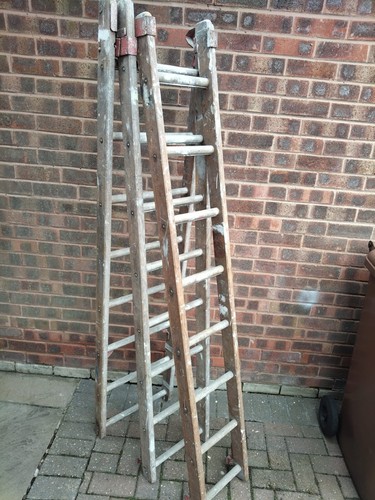 Vintage wooden 6ft triple - wooden,