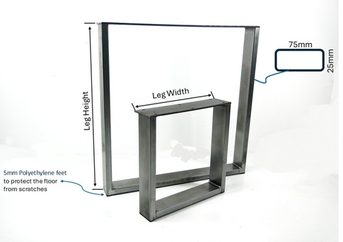Metal table leg low - metal,