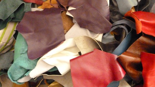 Leather offcuts scrap hide - leather,