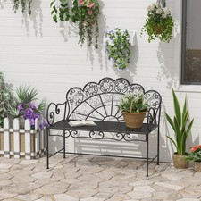 Metal Garden Bench, Outdoor