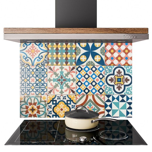 Glass splashback kitchen tile - glass,