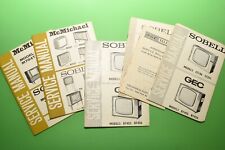 Lot 5x Vintage Service Manual