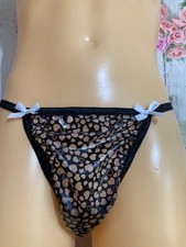 Pvc  tpu plastic black and clear love heart thong tanga briefs 28/46