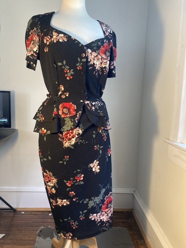 Stop staring black floral - staring!,