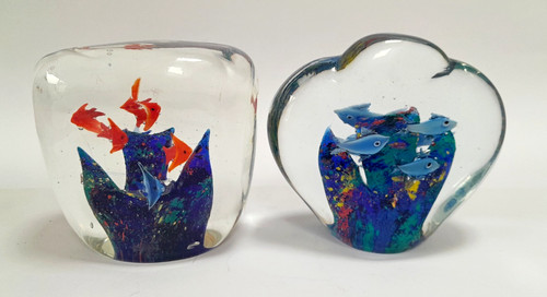 Two murano style aquarium fish - murano,