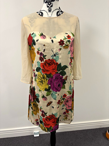 Ted baker cream floral chiffon - baker,