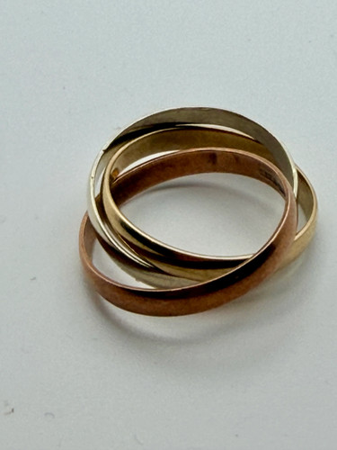 9ct gold russian style triple - 9ct,