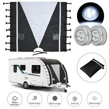 Heavy Duty Caravan Front Towing Cover Waterproof Protector Universal Shield&LED