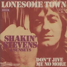 SHAKIN' STEVENS & SUNSETS: Lonesome Town (v. rare orig. 1975 German 7")