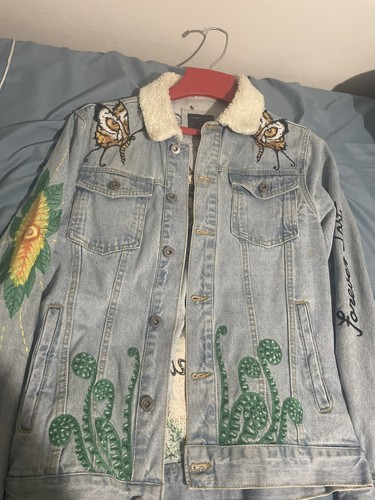 Zara denim embroidered - denim,