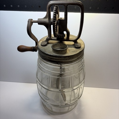 Vtg butter churn - churn, crank