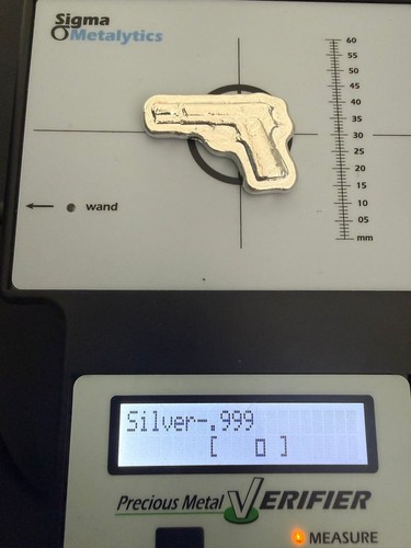 39g fine silver 999 hand - 38.39g,