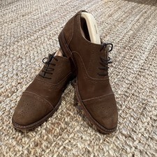 Samuel Windsor Brown Suede Oxford Brogues Men's Shoes Size UK 9.5