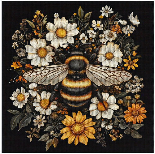 Printed cross stitch - cross, kit