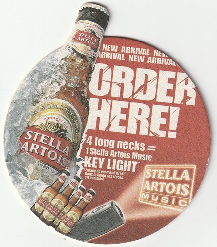 Beer mat stella - beer,