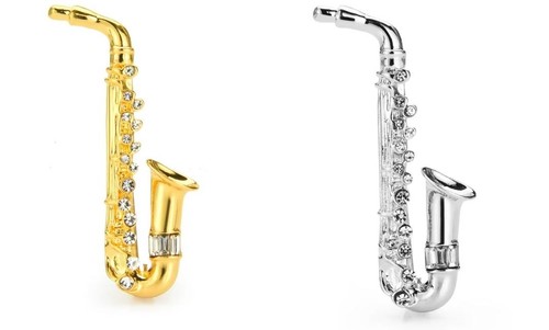 Saxophone brooches unisex - saxophone,