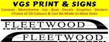 FLEETWOOD CARAVAN MOTORHOME STICKERS DECALS GRAPHICS CHOICE OF SIZE & COLOURS 12