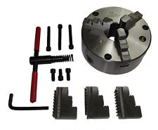 3 JAW SELF LATHE CHUCK CENTERING 80MM - 250MM SOFT JAWS INSIDE / OUTSIDE JAWS