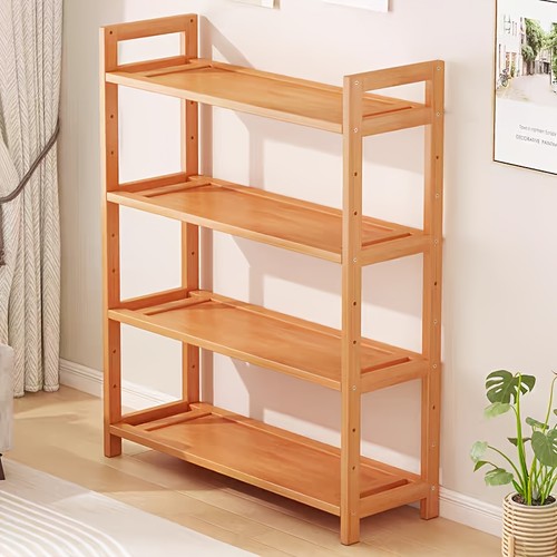 Tier bamboo storage shelf - bamboo,