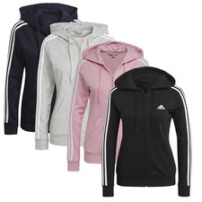 GIACCA felpa adidas TRACK JACKET GL0792/GL0802 W 3S FT FZ HD cotone French Terry
