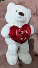 Soft Dreams Valentines Bear 12 inches White