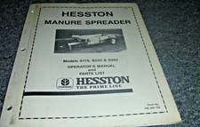 Hesston S222 Manure Spreader Parts Catalog & Operator Manual Form 700 002 755