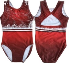 Snowflakes Crystals Christmas Xmas leotard - Girls Gymnastics