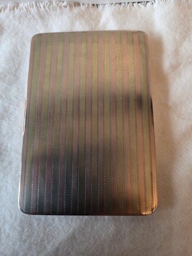 Heavy silver gilt cigarette - silver,