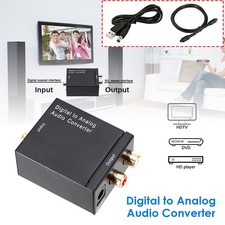 Digital Optical Coaxial Toslink To Analog RCA L/R Audio Adapter Converter USB