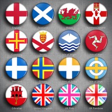 UK BRITISH FLAGS PIN BADGES 1
