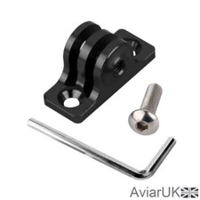 Black CNC Aluminium Flat Bottom GoPro HERO Base Mount Adapter Clamp Go Pro UK