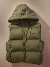 Ladies Gilet Puffer Hooded Bodywarmer NWT Size 12 Measures Generous 46" Everlast
