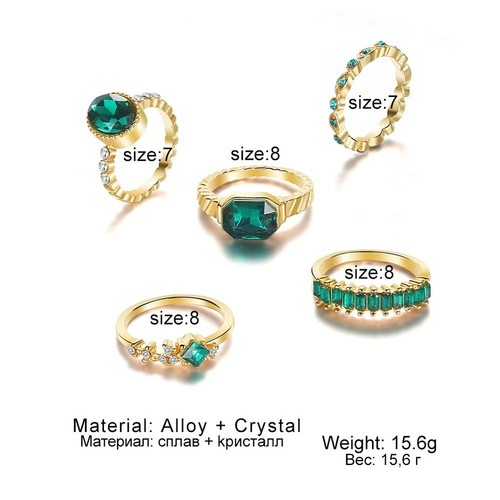 Oval emerald ring - ring, 5